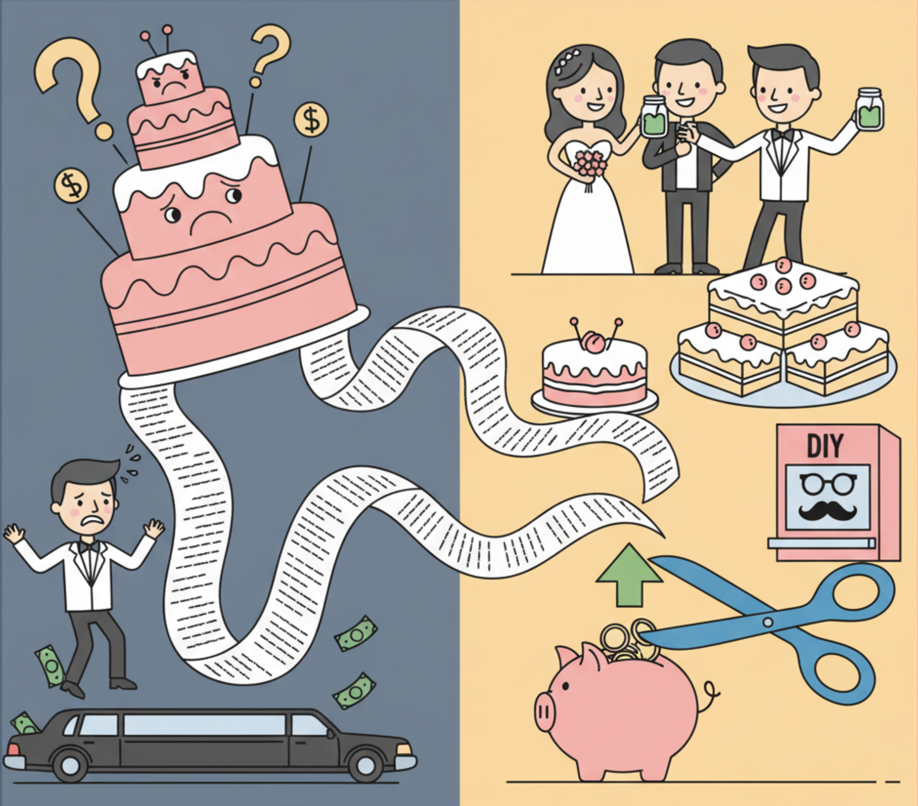 How to save money planning a wedding...